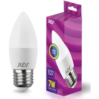 Лампа светодиодная REV C37 Е27 7W 2700K теплый свет свеча 32347 1 Лампа светодиодная REV C37 Е27 7W 2700K теплый свет свеча 32347 1