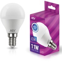 Лампа светодиодная REV G45 Е14 11W 4000K нейтральный белый свет шар 32506 2 Лампа светодиодная REV G45 Е14 11W 4000K нейтральный белый свет шар 32506 2