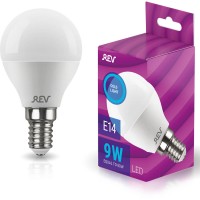 Лампа светодиодная REV G45 Е14 9W 6500K холодный белый свет шар 32504 8 Лампа светодиодная REV G45 Е14 9W 6500K холодный белый свет шар 32504 8