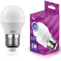 Лампа светодиодная REV G45 Е27 5W 4000K нейтральный белый свет шар 32263 4 Лампа светодиодная REV G45 Е27 5W 4000K нейтральный белый свет шар 32263 4