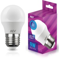 Лампа светодиодная REV G45 Е27 9W 6500K холодный белый свет шар 32519 2 Лампа светодиодная REV G45 Е27 9W 6500K холодный белый свет шар 32519 2