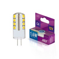 Лампа светодиодная REV JC G4 1,6W 12V 4000K нейтральный белый свет колба 32366 2 Лампа светодиодная REV JC G4 1,6W 12V 4000K нейтральный белый свет колба 32366 2