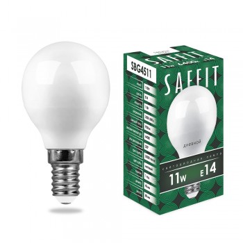 Лампа светодиодная Saffit E14 11W 6400K матовая SBG4511 55140