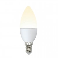 Лампа светодиодная Uniel E14 6W 3000K матовая LED-C37-6W/WW/E14/FR/MB PLM11WH UL-00002373 Лампа светодиодная Uniel E14 6W 3000K матовая LED-C37-6W/WW/E14/FR/MB PLM11WH UL-00002373
