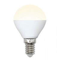 Лампа светодиодная Uniel E14 6W 3000K матовая LED-G45-6W/WW/E14/FR/MB PLM11WH UL-00002375