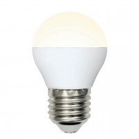 Лампа светодиодная Uniel E27 6W 3000K матовая LED-G45-6W/WW/E27/FR/MB PLM11WH UL-00002377