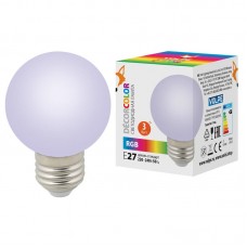 Лампа светодиодная Volpe E27 3W матовая LED-G60-3W/RGB/E27/FR/С UL-00006960 Лампа светодиодная Volpe E27 3W матовая LED-G60-3W/RGB/E27/FR/С UL-00006960