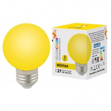 Лампа светодиодная Volpe E27 3W желтая LED-G60-3W/Yellow/E27/FR/С UL-00006961 Лампа светодиодная Volpe E27 3W желтая LED-G60-3W/Yellow/E27/FR/С UL-00006961