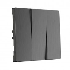 Набор клавиш для выключателя трехклавишного Werkel графит рифленый W1139004 4690389158506 Набор клавиш для выключателя трехклавишного Werkel графит рифленый W1139004 4690389158506