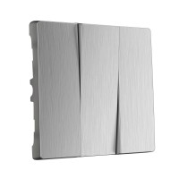 Набор клавиш Werkel для выключателя трехклавишного cеребряный рифленый W1139009 4690389159640 Набор клавиш Werkel для выключателя трехклавишного cеребряный рифленый W1139009 4690389159640