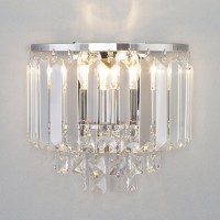 Настенный светильник Eurosvet Torreta 10121/2 хром/прозрачный хрусталь Strotskis Настенный светильник Eurosvet Torreta 10121/2 хром/прозрачный хрусталь Strotskis