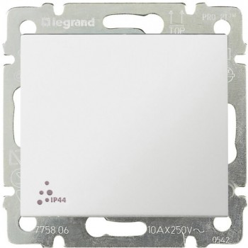 Переключатель одноклавишный Legrand Valena 10A 250V IP44 белый 774206