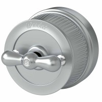 Переключатель Werkel одноклавишный Retro матовый хром WL19-01-03 4690389143397 Переключатель Werkel одноклавишный Retro матовый хром WL19-01-03 4690389143397