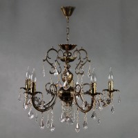 Подвесная люстра Ambiente Alicante 8888/5 PB Leaf Crystal Подвесная люстра Ambiente Alicante 8888/5 PB Leaf Crystal