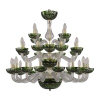 Подвесная люстра Bohemia Ivele 1309/16+8+4/300/3d G Cl/Clear-Green/H-1J Подвесная люстра Bohemia Ivele 1309/16+8+4/300/3d G Cl/Clear-Green/H-1J