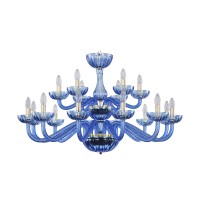 Подвесная люстра Bohemia Ivele 1311/12+6/360/2d G Aq/Aquamarine/M-1H