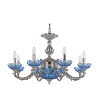 Подвесная люстра Bohemia Ivele 72209P/8/210 Ni P Aquamarine/M-1F Подвесная люстра Bohemia Ivele 72209P/8/210 Ni P Aquamarine/M-1F