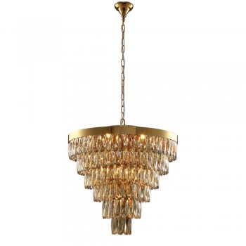 Подвесная люстра Crystal Lux Abigail SP-PL15 D620 GOLD/AMBER