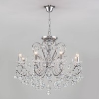 Подвесная люстра Eurosvet 10096/8 хром Подвесная люстра Eurosvet 10096/8 хром