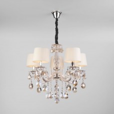 Подвесная люстра Eurosvet 10098/5 серебро/тонированный хрусталь Strotskis