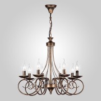 Подвесная люстра Eurosvet 22404/8 черный с золотом Подвесная люстра Eurosvet 22404/8 черный с золотом