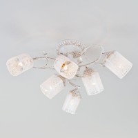 Подвесная люстра Eurosvet 30053/6 белый с золотом Подвесная люстра Eurosvet 30053/6 белый с золотом