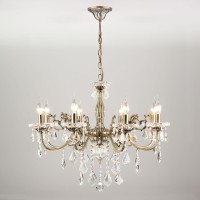 Подвесная люстра Eurosvet 3281/8 античная бронза/прозрачный хрусталь Strotskis Подвесная люстра Eurosvet 3281/8 античная бронза/прозрачный хрусталь Strotskis