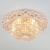 Подвесная люстра Eurosvet 3298/5 белый с золотом/прозрачный хрусталь Strotskis Подвесная люстра Eurosvet 3298/5 белый с золотом/прозрачный хрусталь Strotskis