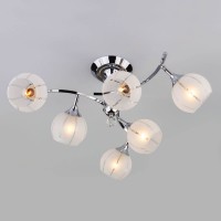 Подвесная люстра Eurosvet 3353/6 хром/белый Подвесная люстра Eurosvet 3353/6 хром/белый