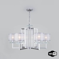 Подвесная люстра Eurosvet Fargo 60123/6 хром Smart Подвесная люстра Eurosvet Fargo 60123/6 хром Smart