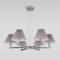 Подвесная люстра Eurosvet Peony 60136/6 хром/серый Подвесная люстра Eurosvet Peony 60136/6 хром/серый