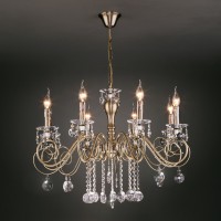 Подвесная люстра Eurosvet Ravenna 10104/8 античная бронза/прозрачный хрусталь Strotskis Подвесная люстра Eurosvet Ravenna 10104/8 античная бронза/прозрачный хрусталь Strotskis