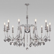 Подвесная люстра Eurosvet Telao 10120/12 хром/дымчатый хрусталь Strotskis Smart