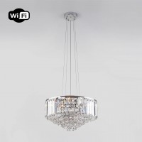 Подвесная люстра Eurosvet Torreta 10121/5 хром/прозрачный хрусталь Strotskis Smart Подвесная люстра Eurosvet Torreta 10121/5 хром/прозрачный хрусталь Strotskis Smart