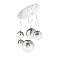 Подвесная люстра Ideal Lux Mapa Sp5 Cromo Sfumato 140759 Подвесная люстра Ideal Lux Mapa Sp5 Cromo Sfumato 140759