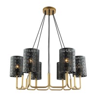 Подвесная люстра Lumien Hall Ноэль 4005/6P-GD-BK Подвесная люстра Lumien Hall Ноэль 4005/6P-GD-BK