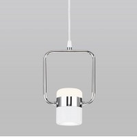 Подвесной светодиодный светильник Eurosvet Oskar 50165/1 LED хром/белый Подвесной светодиодный светильник Eurosvet Oskar 50165/1 LED хром/белый
