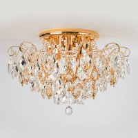 Потолочная люстра Eurosvet 10081/6 золото/прозрачный хрусталь Strotskis Потолочная люстра Eurosvet 10081/6 золото/прозрачный хрусталь Strotskis