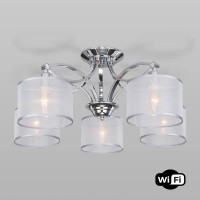 Потолочная люстра Eurosvet Fabiola 60124/5 хром Smart Потолочная люстра Eurosvet Fabiola 60124/5 хром Smart