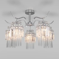 Потолочная люстра Eurosvet Sevilia 10119/5 хром/прозрачный хрусталь Strotskis Потолочная люстра Eurosvet Sevilia 10119/5 хром/прозрачный хрусталь Strotskis