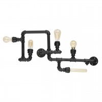 Потолочная люстра Ideal Lux Plumber PL5 Nero 136707 Потолочная люстра Ideal Lux Plumber PL5 Nero 136707