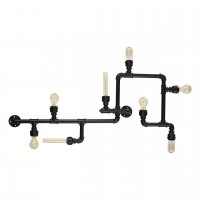 Потолочная люстра Ideal Lux Plumber PL8 Nero 136714 Потолочная люстра Ideal Lux Plumber PL8 Nero 136714