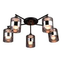 Потолочная люстра IMEX MD.0877-5-S BK+CH Потолочная люстра IMEX MD.0877-5-S BK+CH