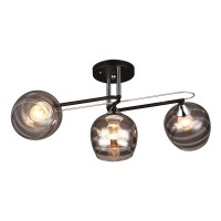 Потолочная люстра IMEX MD.1042-3-S BK+CH Потолочная люстра IMEX MD.1042-3-S BK+CH