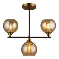 Потолочная люстра IMEX MD.1234-3-S BK+CP Потолочная люстра IMEX MD.1234-3-S BK+CP