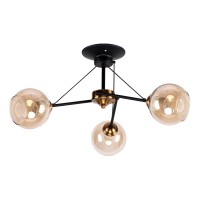 Потолочная люстра IMEX MD.2840-3-S BK+CP Потолочная люстра IMEX MD.2840-3-S BK+CP