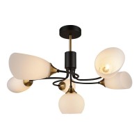Потолочная люстра IMEX MD.3862-6-S BK+CP Потолочная люстра IMEX MD.3862-6-S BK+CP