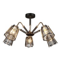 Потолочная люстра IMEX MD.4050-5-S BK+FGD Потолочная люстра IMEX MD.4050-5-S BK+FGD