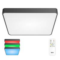 Потолочный светодиодный светильник с пультом ДУ Citilux Купер RGB Черный CL724K105G1 Потолочный светодиодный светильник с пультом ДУ Citilux Купер RGB Черный CL724K105G1