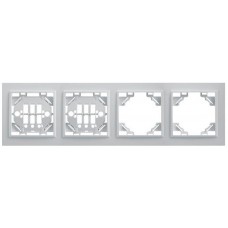 Рамка 4-постовая Feron Stekker Эрна белая PPFR00900401 39057